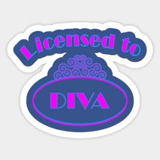 Licensed to Diva Sticker